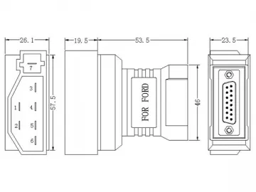 Ford 6 1 Pin Adapter