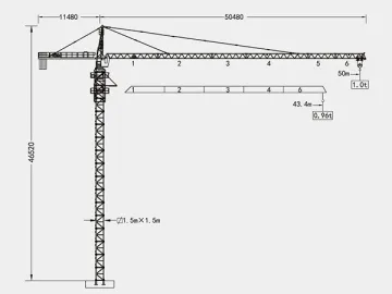 Hammerhead Tower Crane, QTZ50(5008)