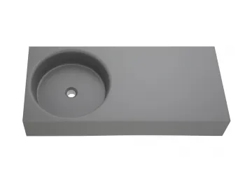 Quartz Stone Wall Mounted Sink PS-9019