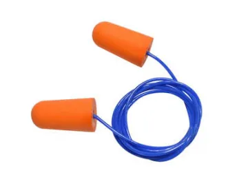 Corded Polyurethane Foam Earplug, EC-1001A-C PU Earplug