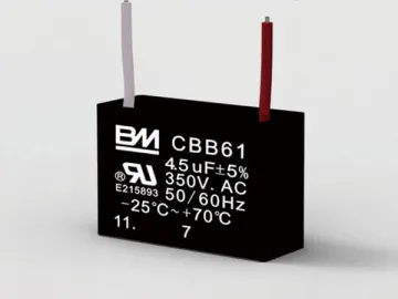 CBB61 AC Capacitor (With Two Wire Leads)