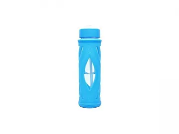 Glass Water Bottle with Straw