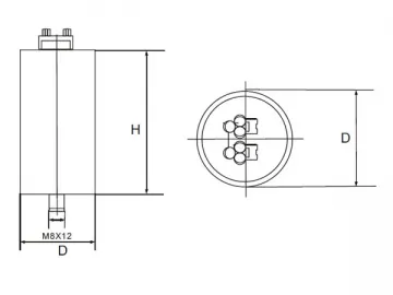 CBB80 Series Dry Capacitor, Immersed Capacitor