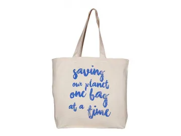 CBB4703-1 Cotton Tote Bag, 19"x5"x15.5" Shopping Tote Bag