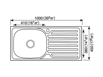 1000MM-1100MM Kitchen Sink