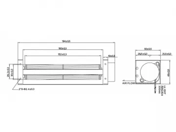 φ30×150mm Cross Flow Fan