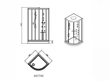 AG77 Series Shower Cabin