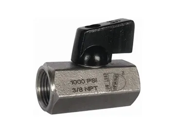 NSF Stainless Steel Mini Ball Valve, One-Piece Ball Valve, with Hex Body