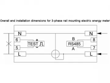 DIN-Rail Mounting Electric Energy Meters