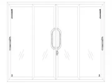 DH lock with Pull Handle 256: 4 Leaf Sliding Door Solution