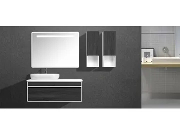 IL2607 Black Bathroom Vanity Set with Mirror