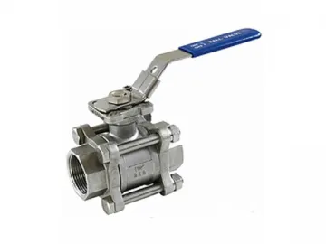 3 Piece Ball Valve With Mounting Pad (Threaded Ends)